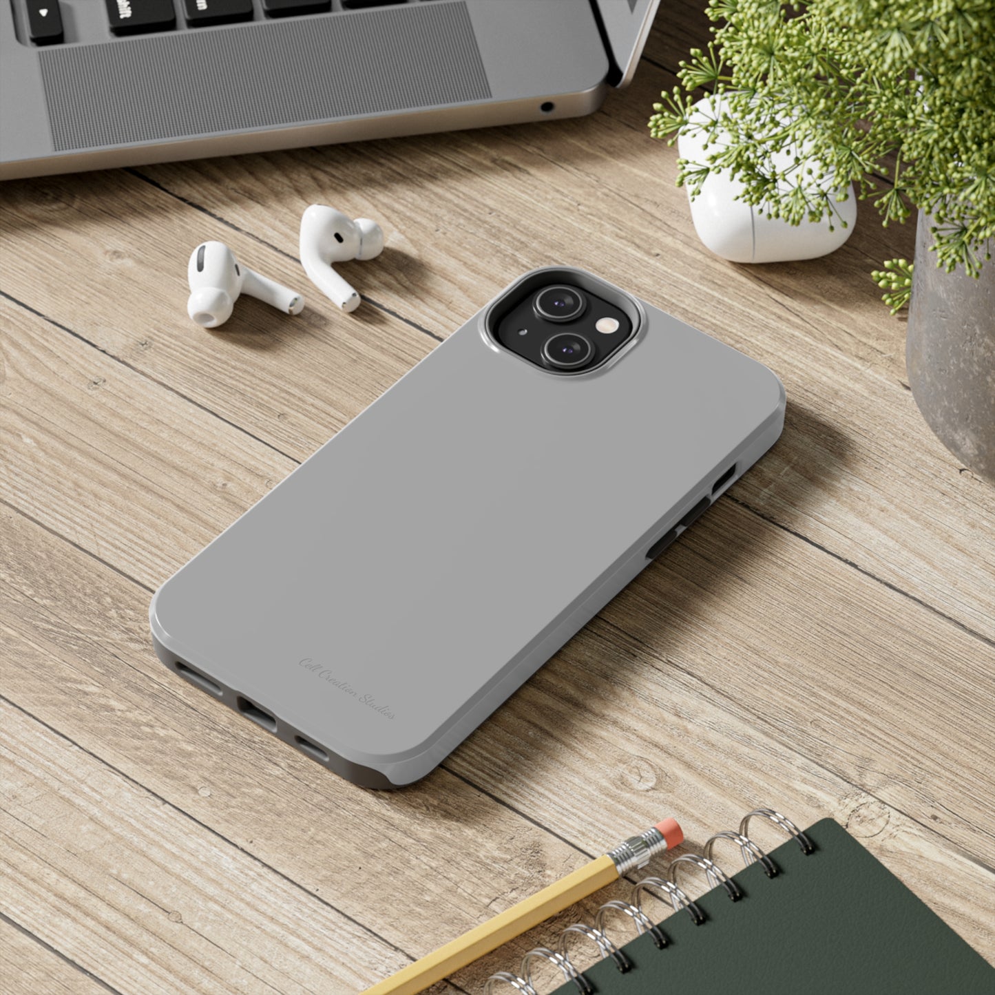 "Sleek Silver Essence" -Tough iPhone Cases