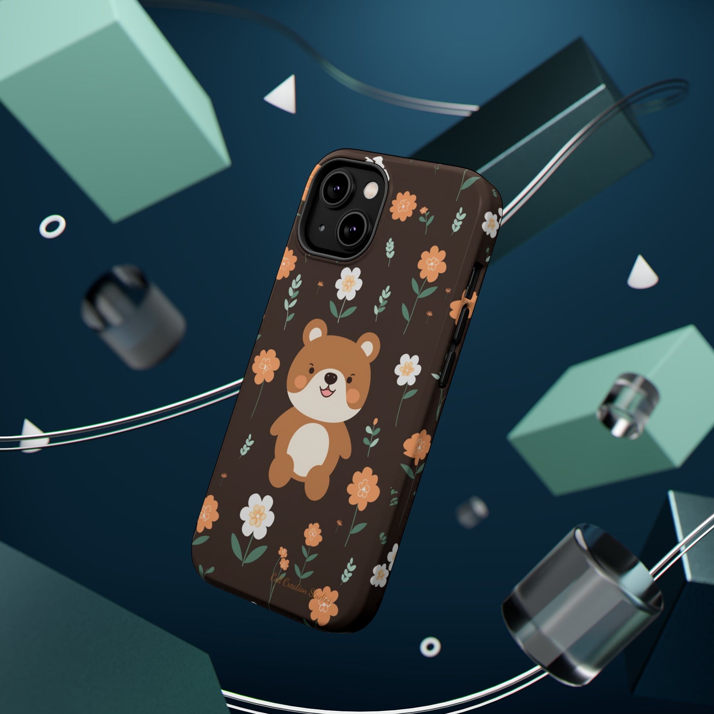 "Floral Bear Elegance" -MagSafe Tough Phone Cases