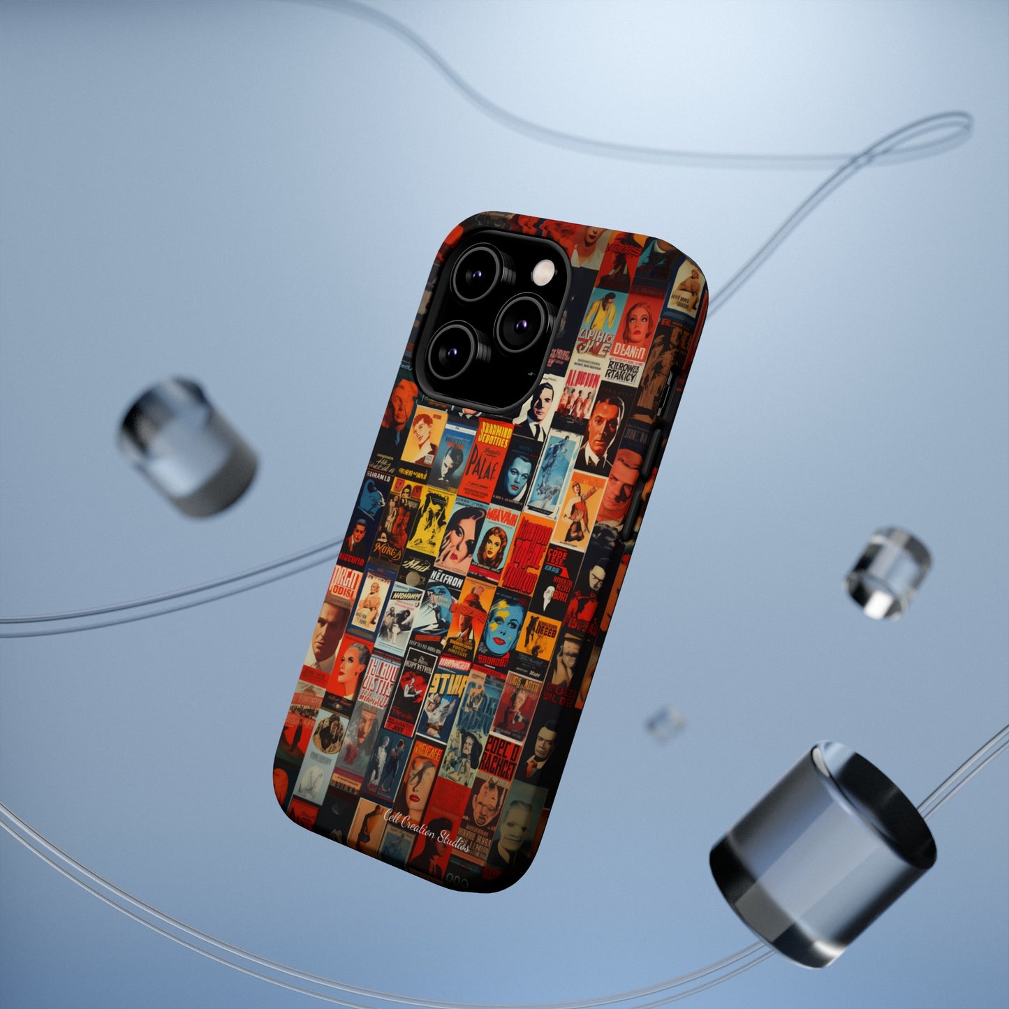 Introducing the "Vintage Movie Poster Collage" Cell Phone Case – Timeless Hollywood Charm -MagSafe Tough Cases