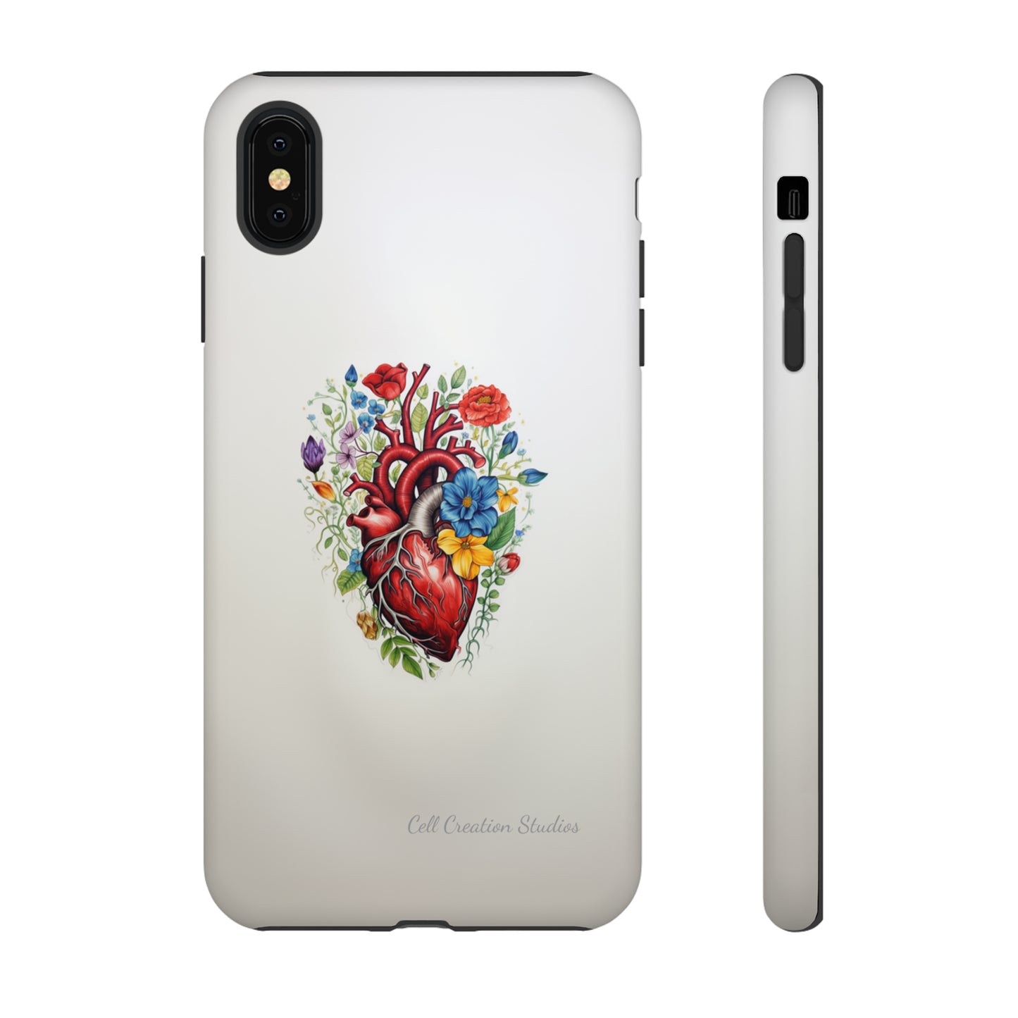 "Floral Heart Harmony" -Tough iPhone Cases