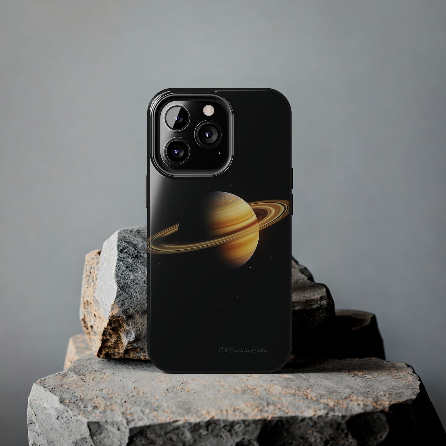 Introducing the "Saturn's Elegance" Cell Phone Case – A Cosmic Masterpiece -Tough Phone Cases
