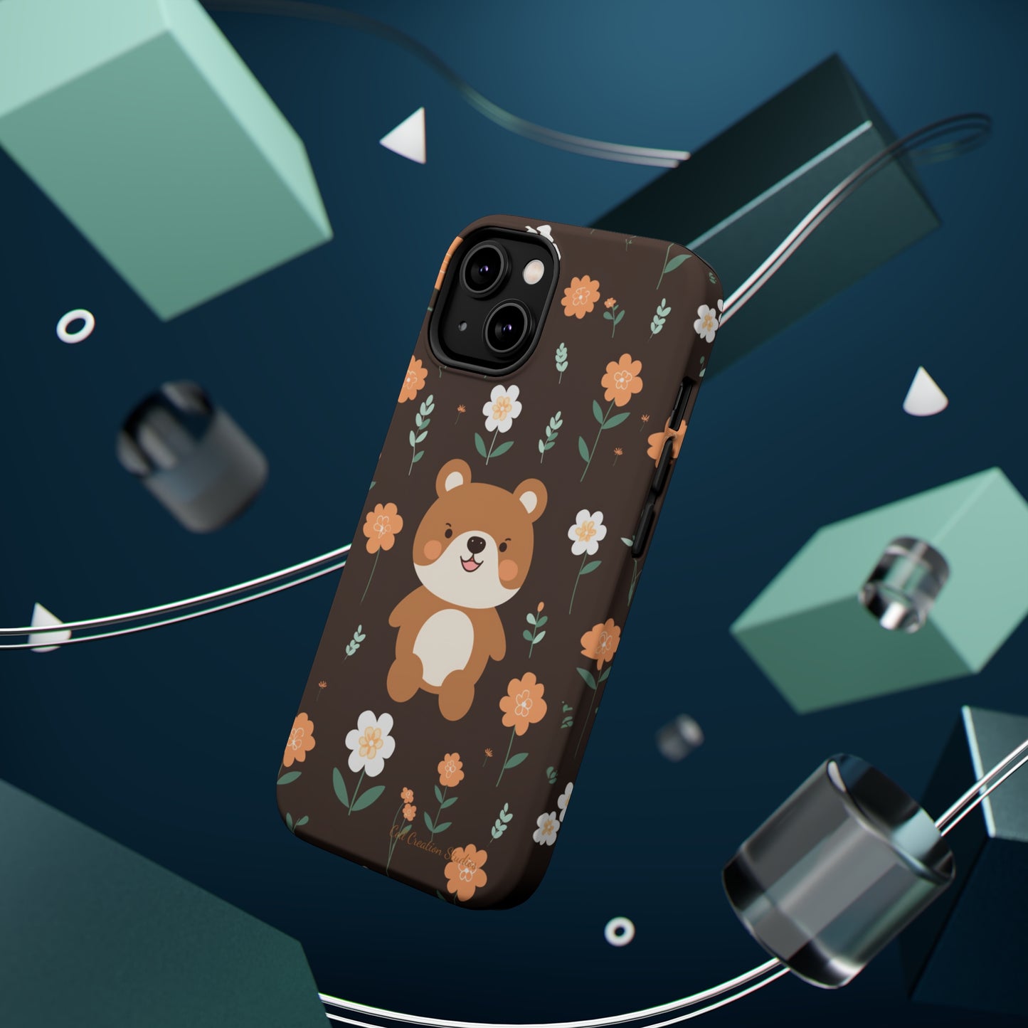 "Floral Bear Elegance" -MagSafe Tough Phone Cases