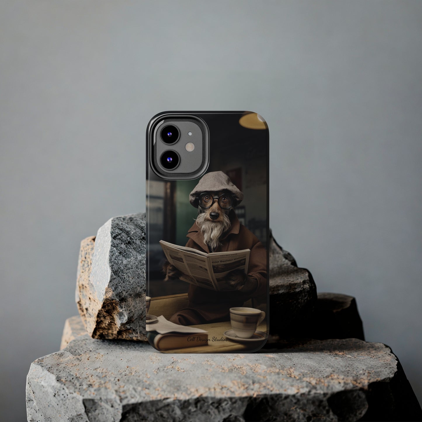 Introducing the "Canine Scholar" Cell Phone Case – Where Canine Meets Wisdom. -Tough Phone Cases