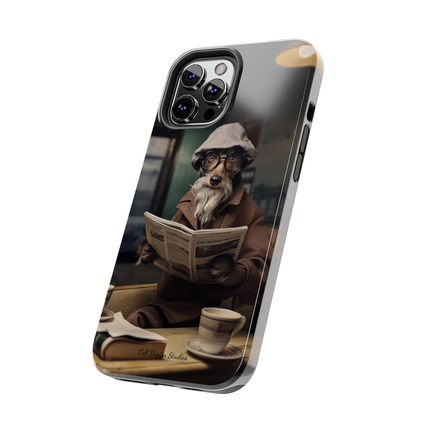 Introducing the "Canine Scholar" Cell Phone Case – Where Canine Meets Wisdom. -Tough Phone Cases