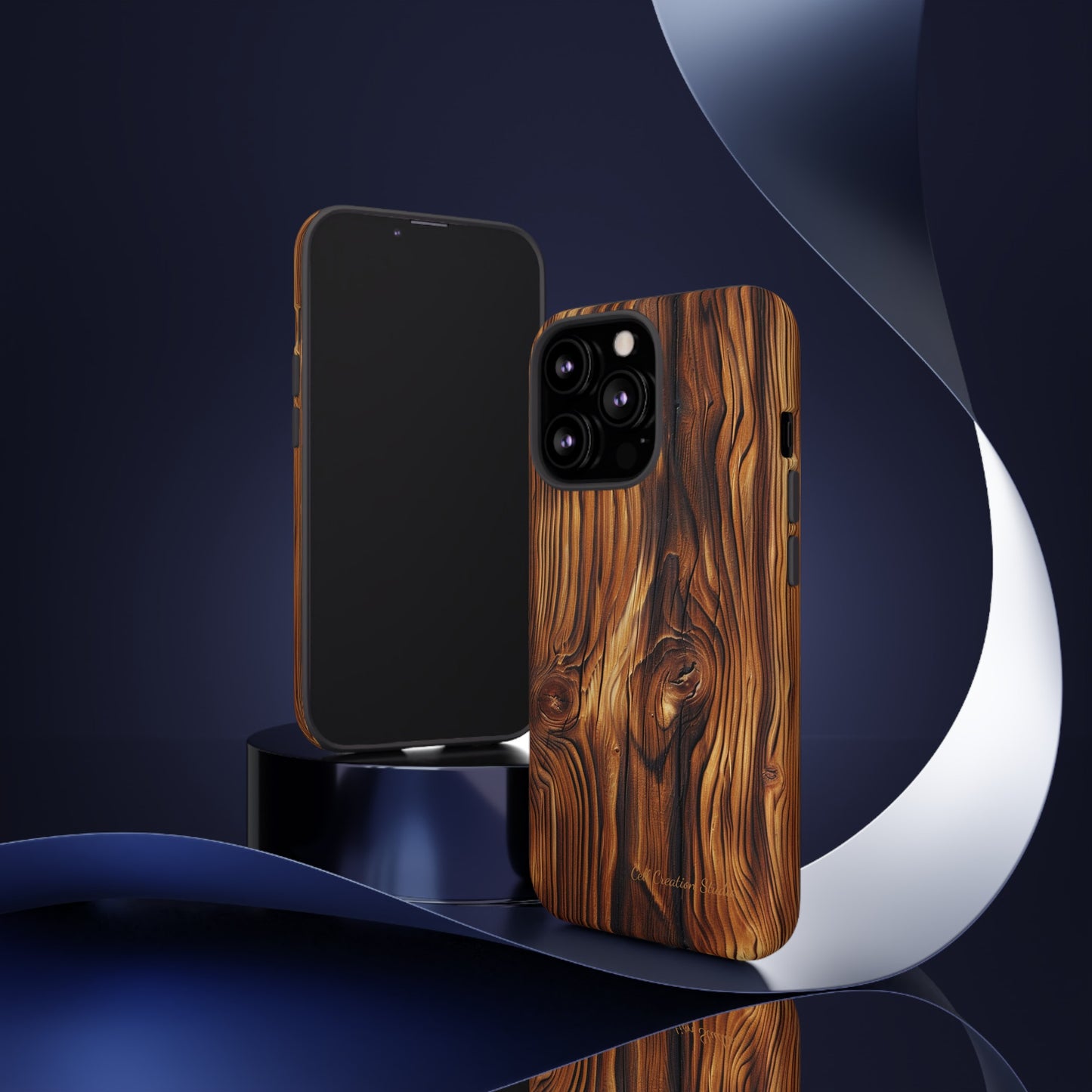 "Wood Grain Elegance" -Tough iPhone Cases
