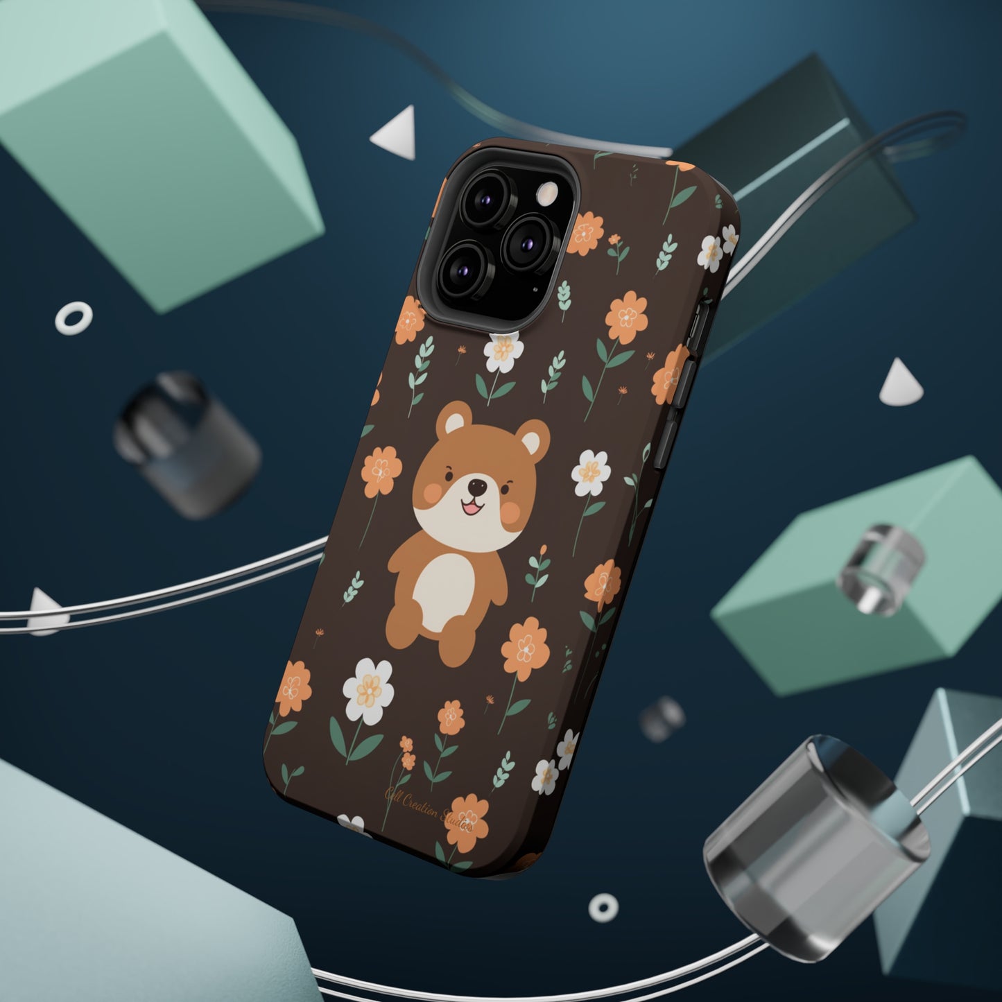 "Floral Bear Elegance" -MagSafe Tough Phone Cases