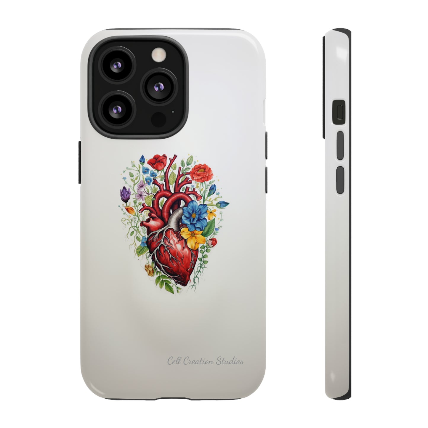 "Floral Heart Harmony" -Tough iPhone Cases