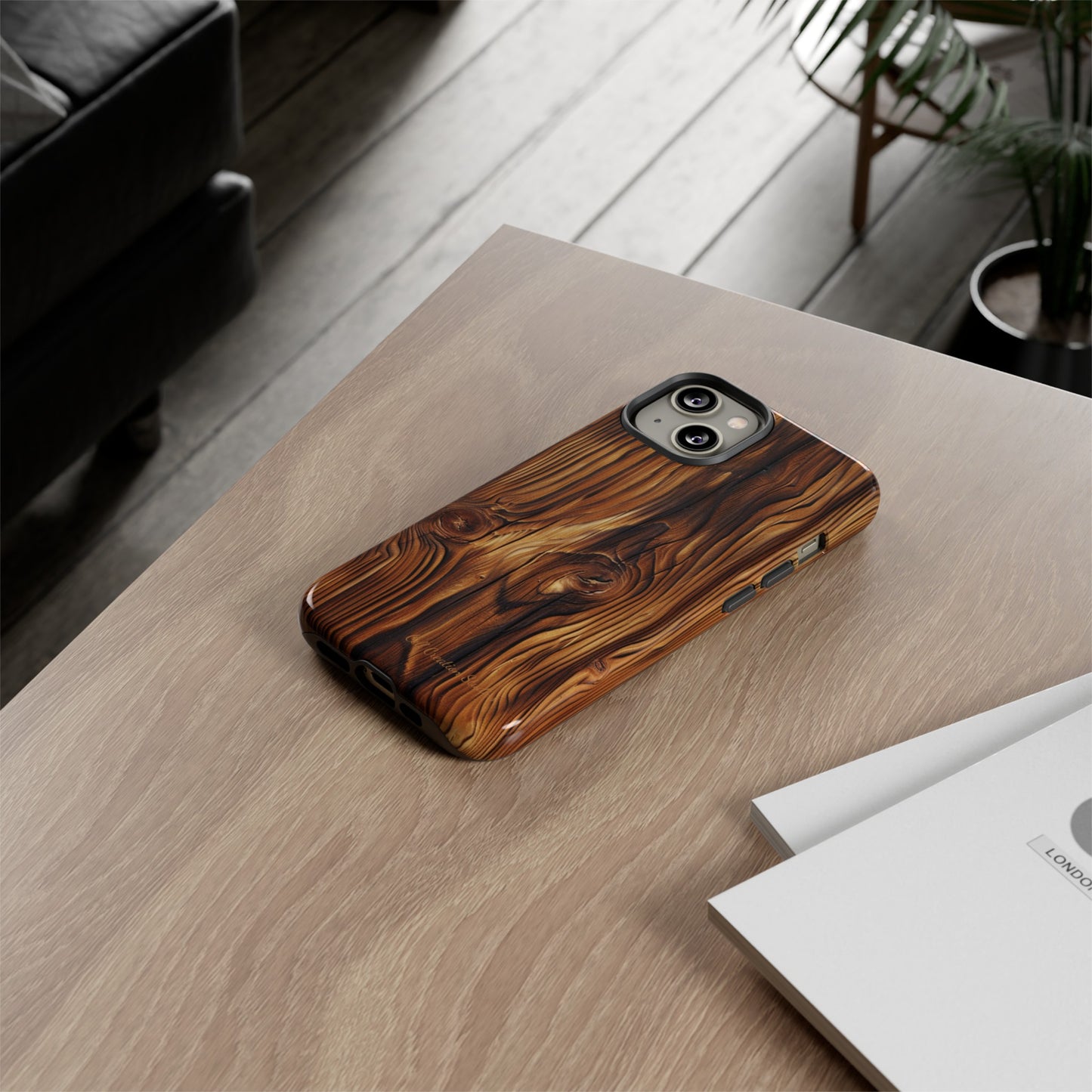 "Wood Grain Elegance" -Tough iPhone Cases