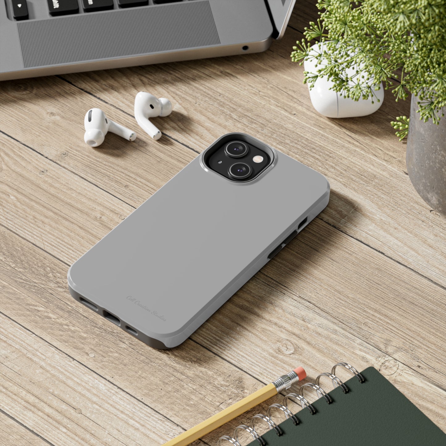 "Sleek Silver Essence" -Tough iPhone Cases
