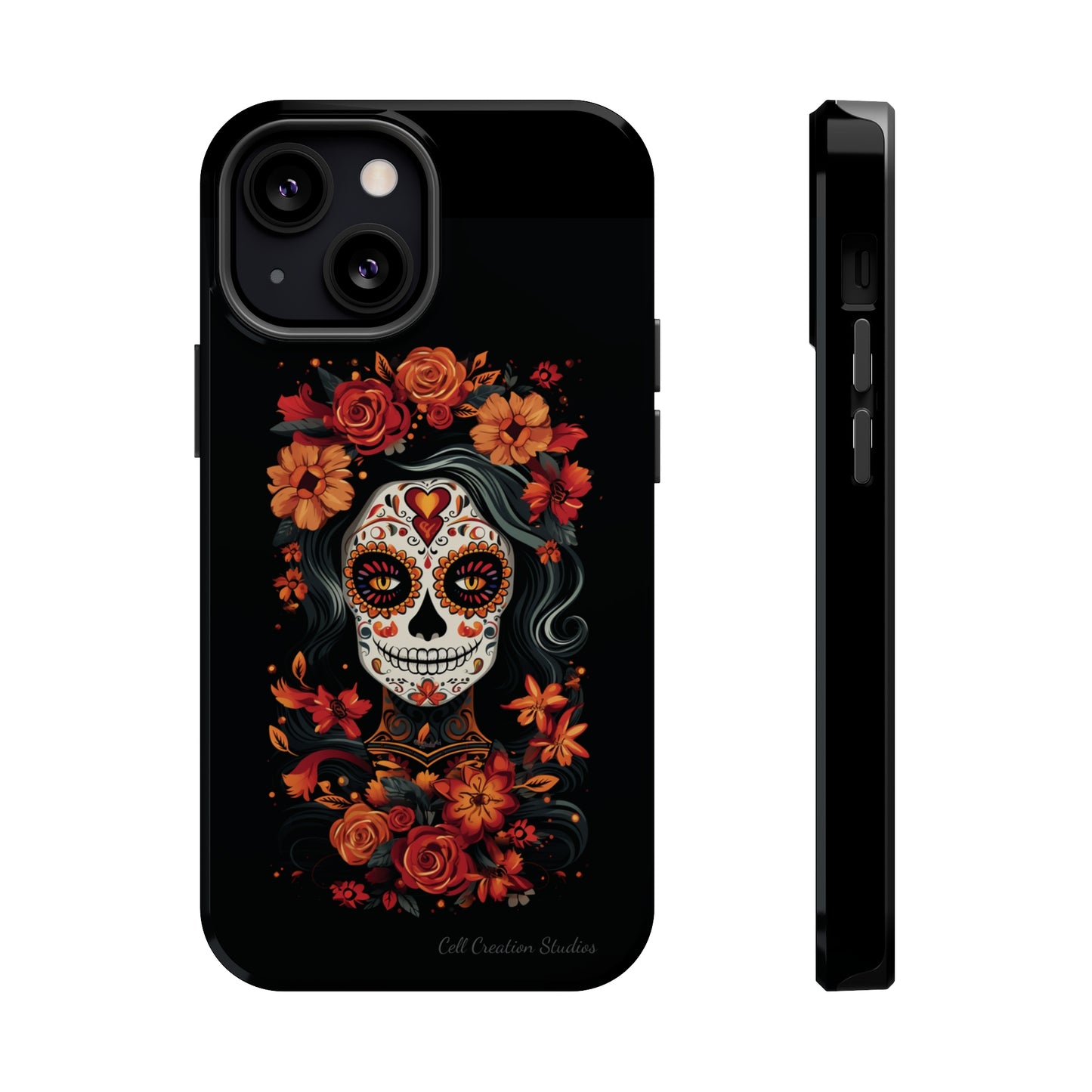 Introducing the "Day of the Dead Fiesta" Cell Phone Case – Celebrate Life in Style -MagSafe Tough Cases