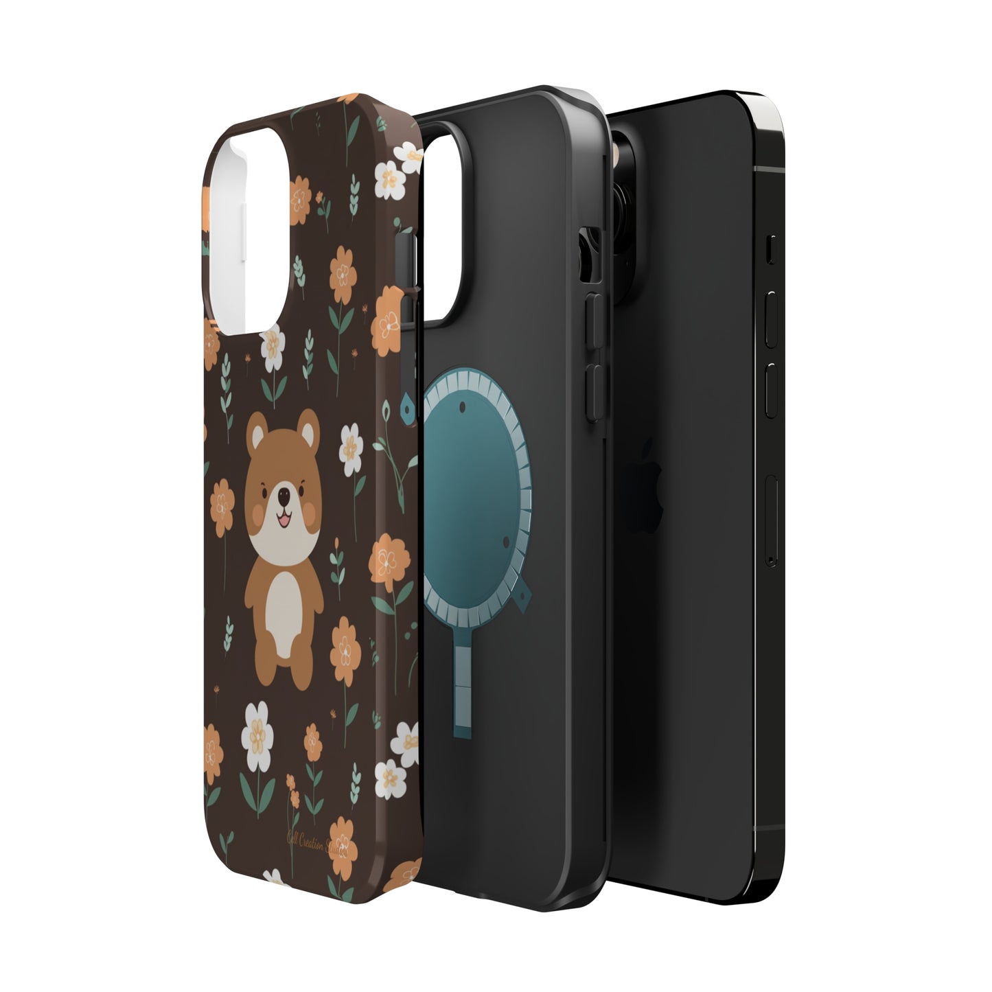 "Floral Bear Elegance" -MagSafe Tough Phone Cases