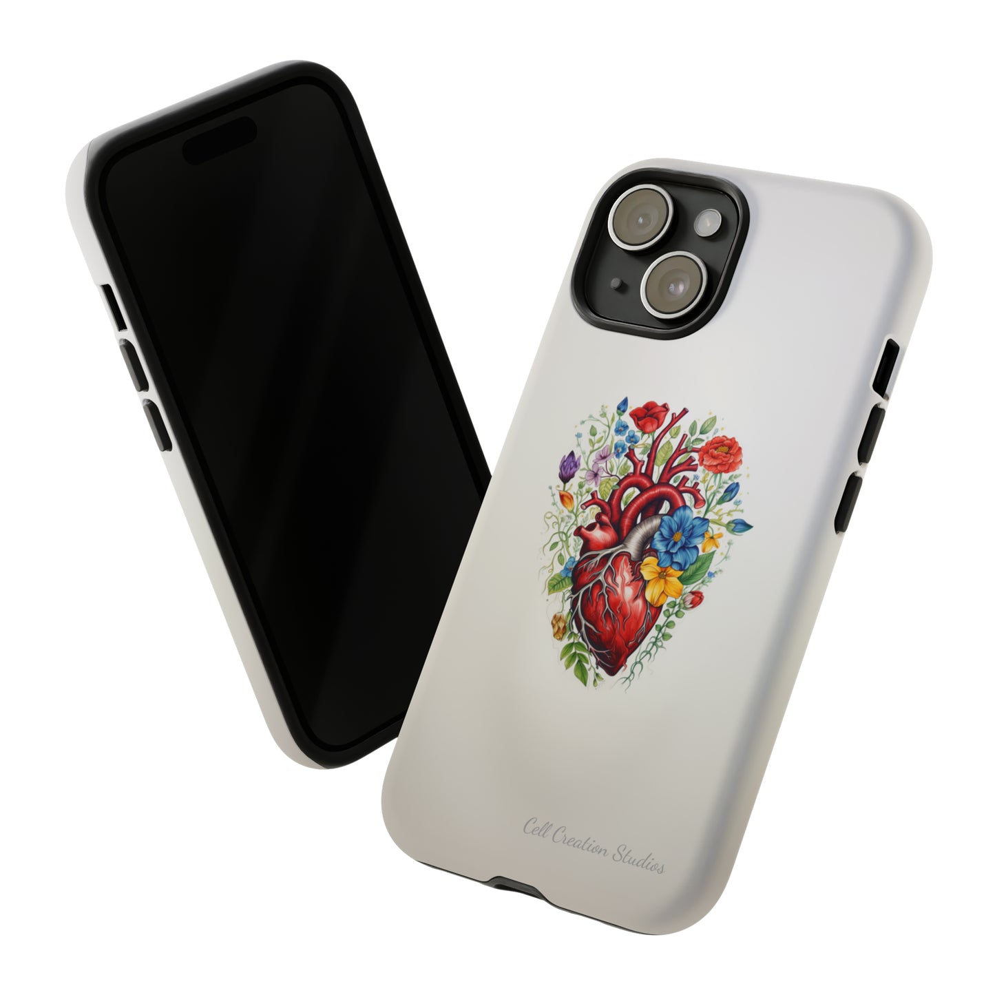 "Floral Heart Harmony" -Tough iPhone Cases
