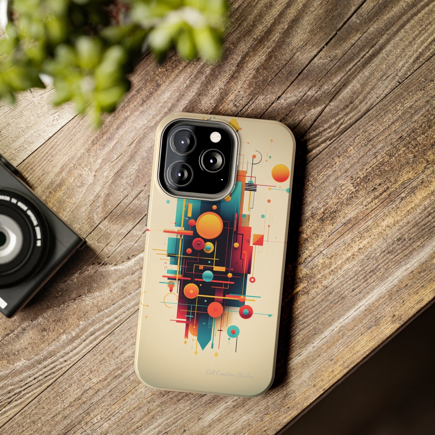 The "Colorful Geometric Pattern" Cell Phone Case- Elevate Your Phone's Look -Tough Phone Cases