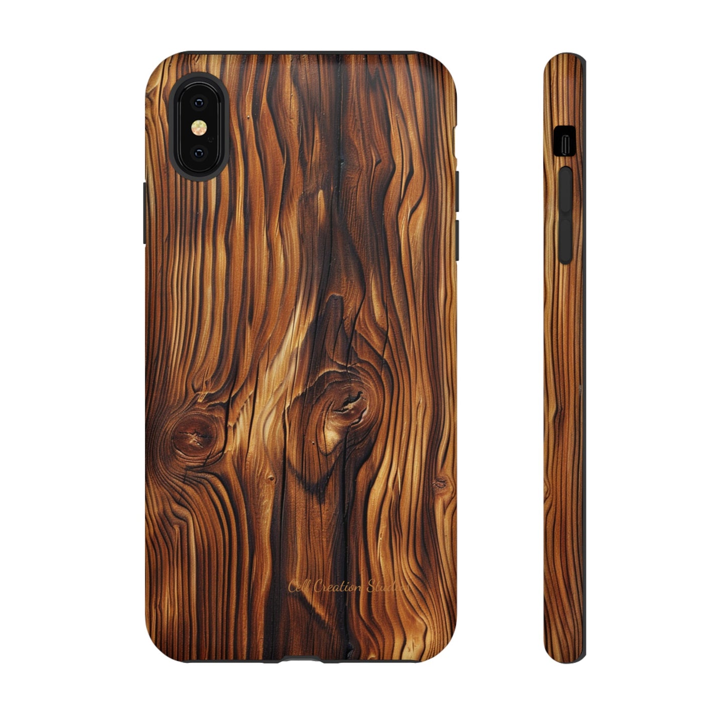 "Wood Grain Elegance" -Tough iPhone Cases