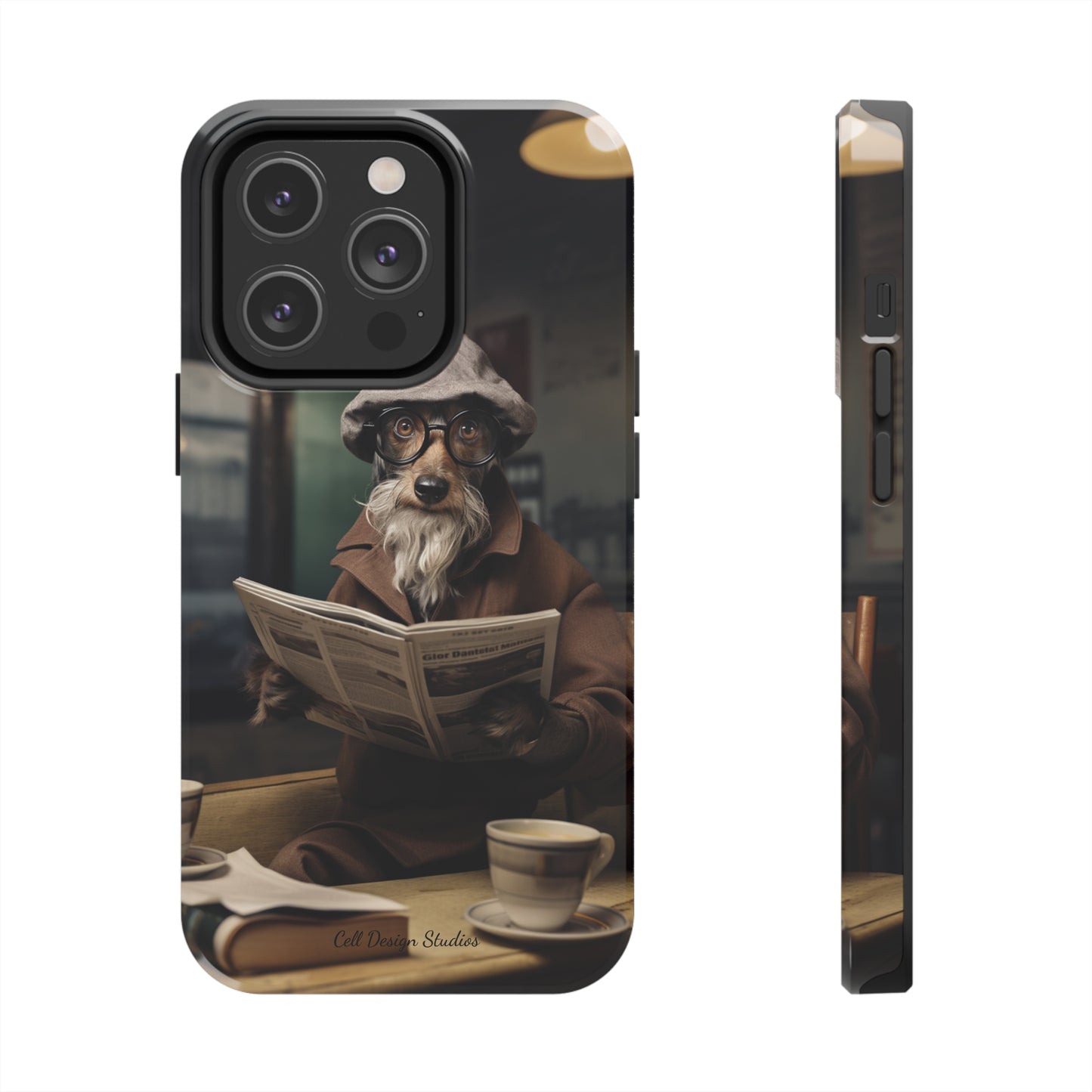 Introducing the "Canine Scholar" Cell Phone Case – Where Canine Meets Wisdom. -Tough Phone Cases
