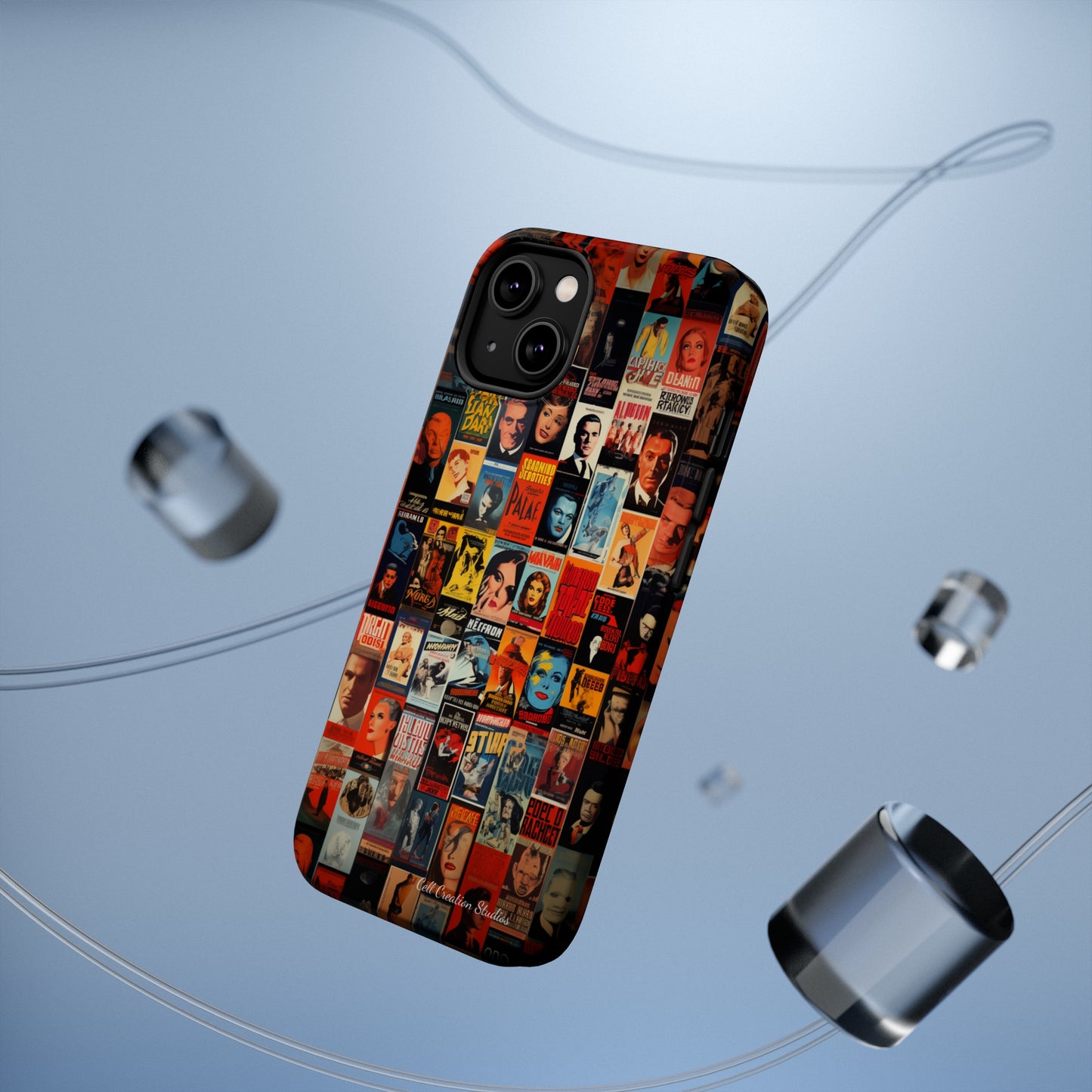 Introducing the "Vintage Movie Poster Collage" Cell Phone Case – Timeless Hollywood Charm -MagSafe Tough Cases