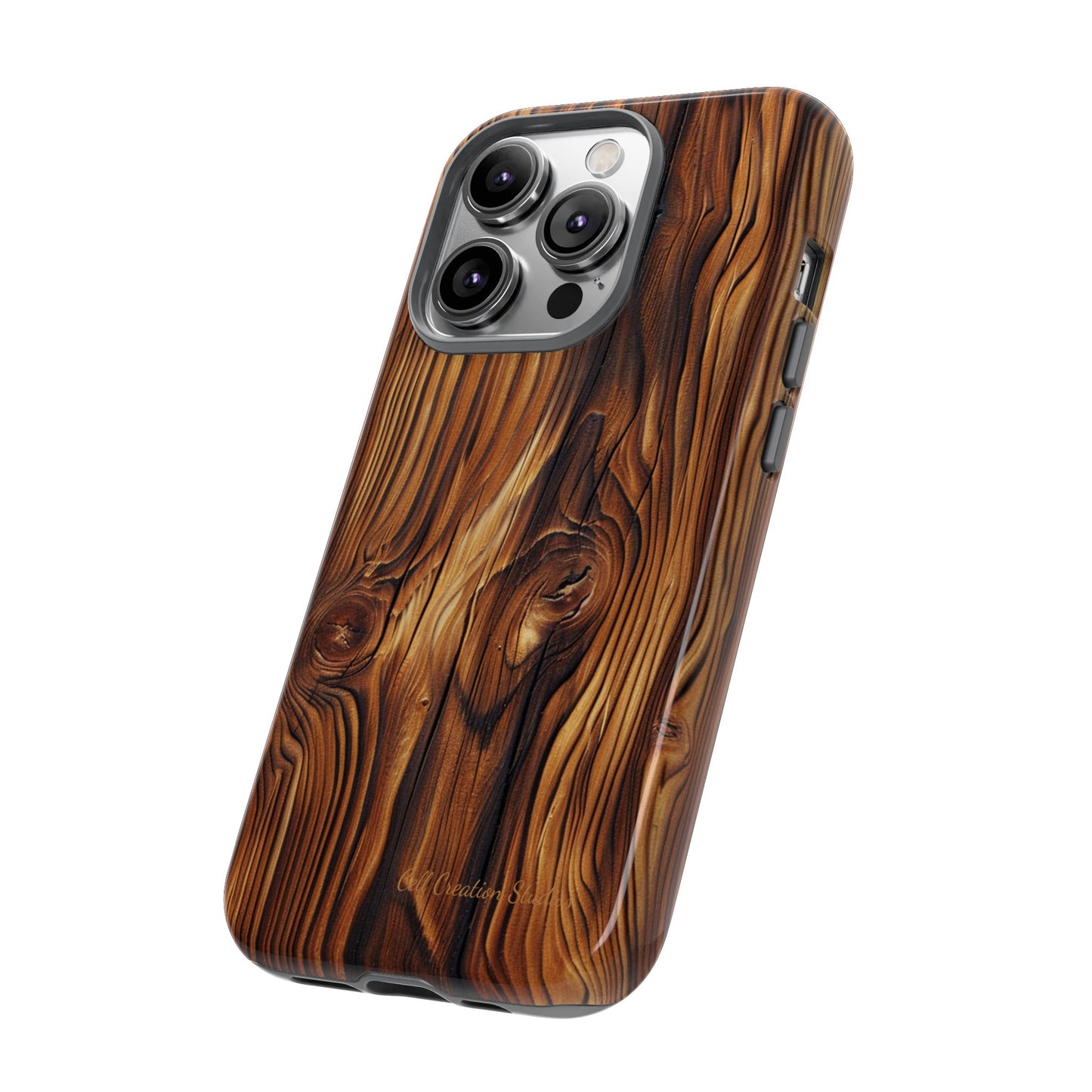 "Wood Grain Elegance" -Tough iPhone Cases