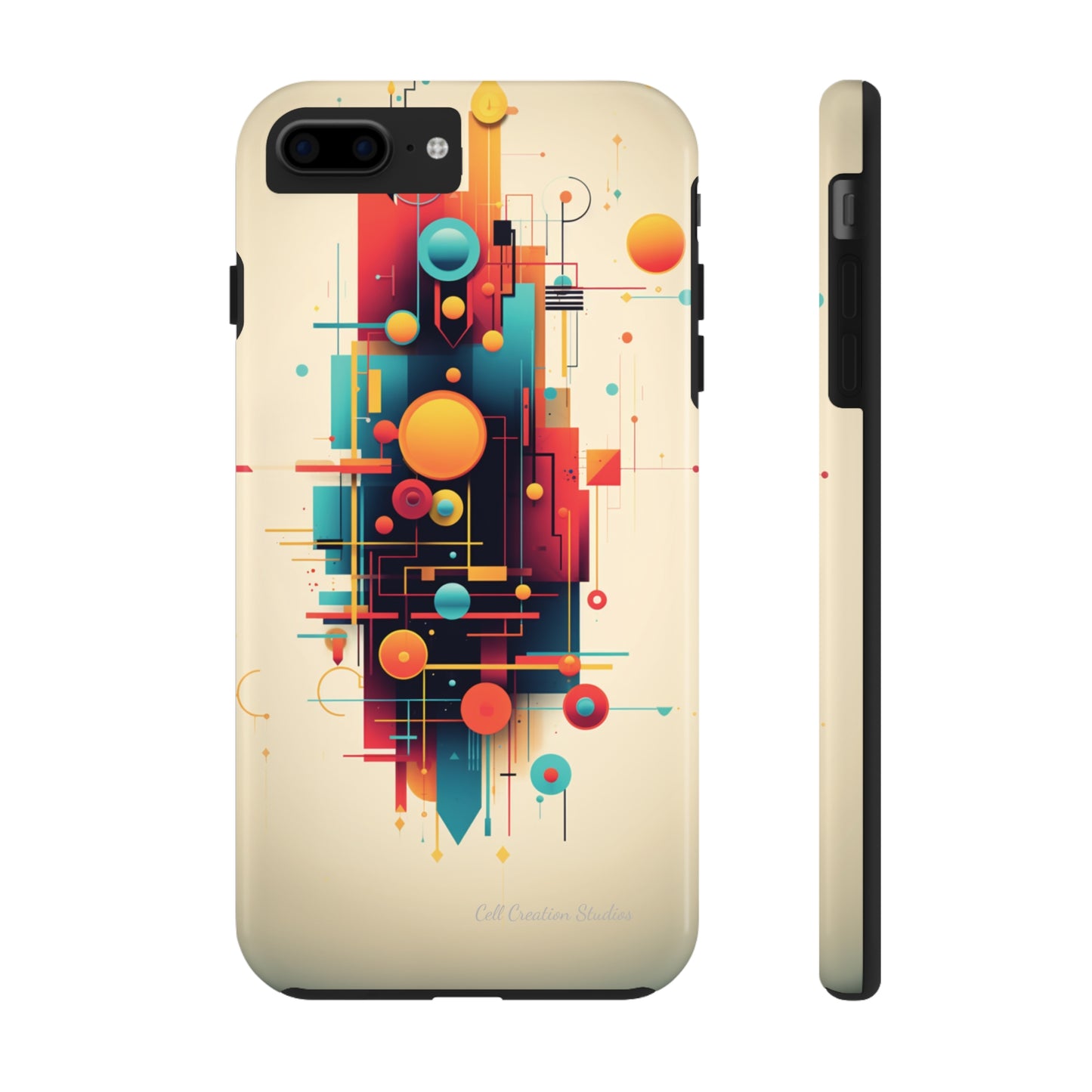 The "Colorful Geometric Pattern" Cell Phone Case- Elevate Your Phone's Look -Tough Phone Cases
