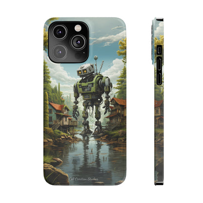 Introducing the "Robo-Rescue" Cell Phone Case – Witness a Heartwarming Scene of Robot Seeking Assistance -Slim Phone Cases