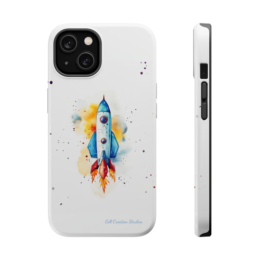 Introducing our "Cosmic Rocket" Cell Phone Case – Where Style Meets Adventure -MagSafe Tough Cases