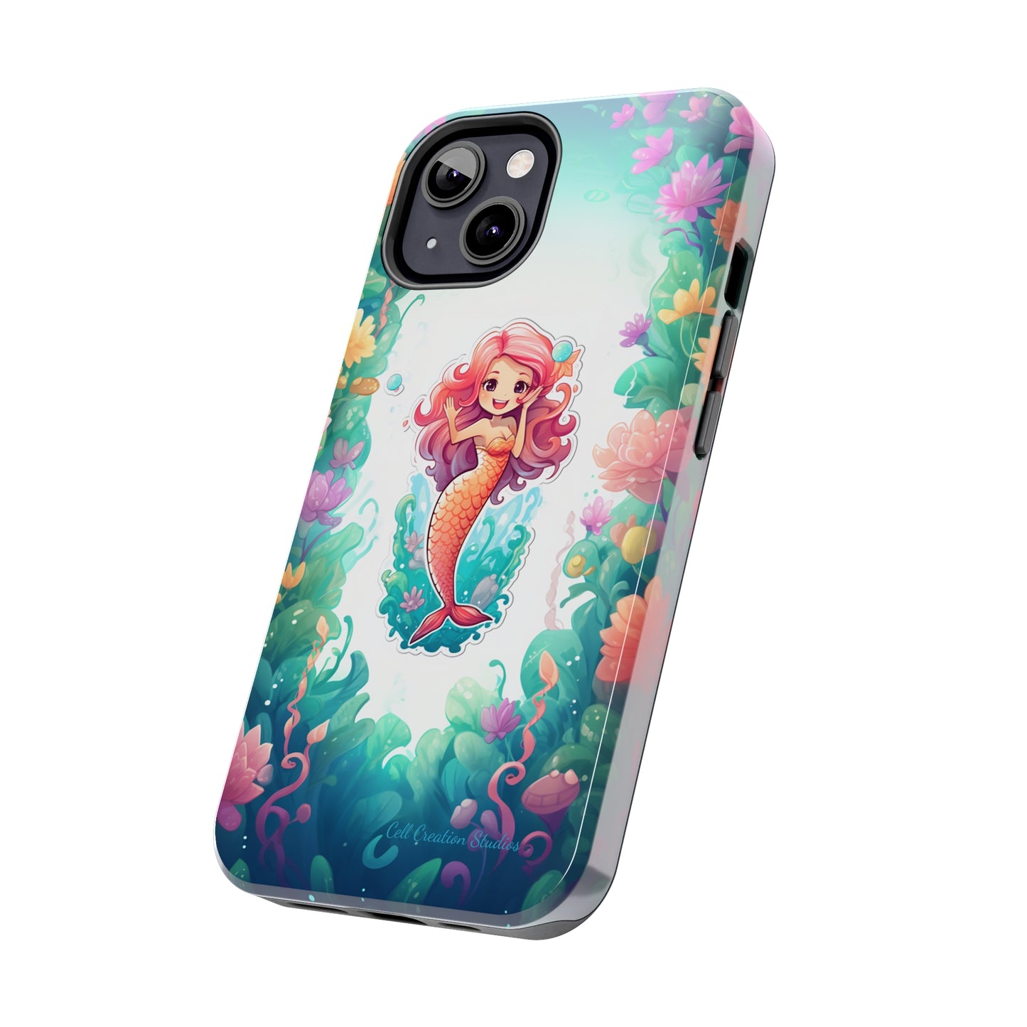 "Pink Seaflower Mermaid" -Tough iPhone Cases