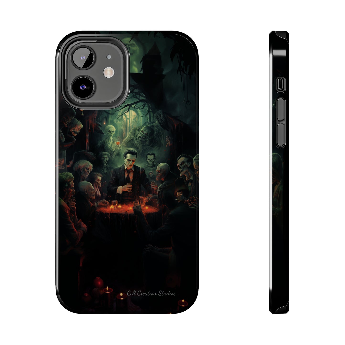 Introducing the "Ghoulish Gala" Cell Phone Case – Dracula's Halloween Soiree -Tough Phone Cases