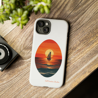 "Sailboat Sunset Serenity" -Tough iPhone Cases