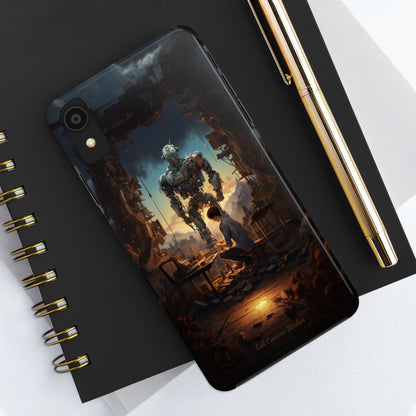 Introducing the "Mechanical Bond" Cell Phone Case – Witness a Captivating Moment of Giant Robot and Boy -Tough Phone Cases