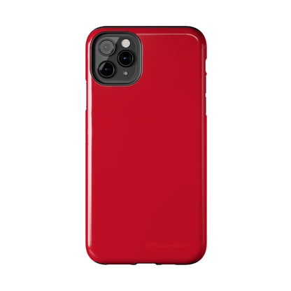 "Bold Crimson Shield" -Tough iPhone Cases