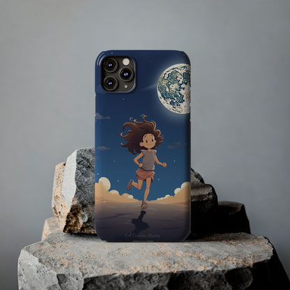 Introducing the "Moonlit Runner" Cell Phone Case – Embrace Adventure with a Captivating Moonlit Design -Slim Phone Cases