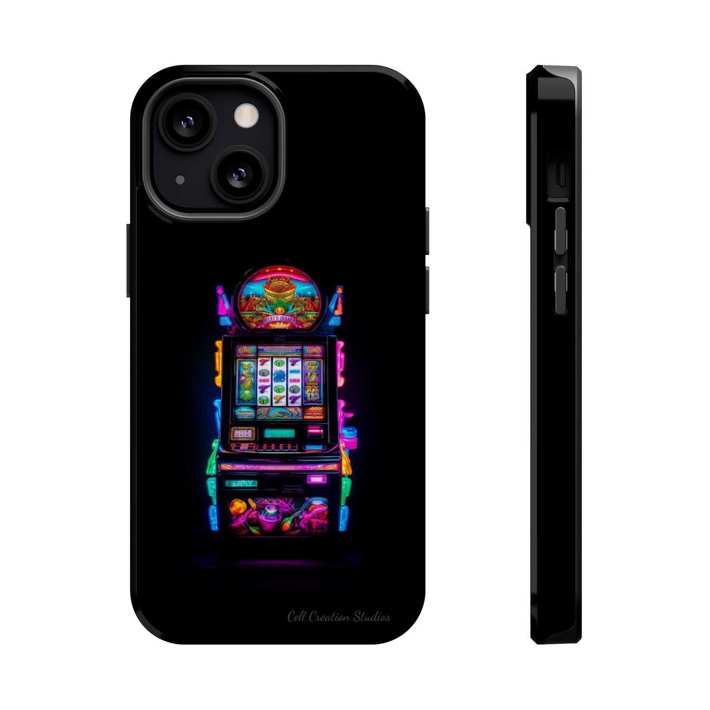 Introducing the "Vibrant Slot Frenzy" Cell Phone Case – Experience the Thrill of Colors and Luck -MagSafe Tough Cases