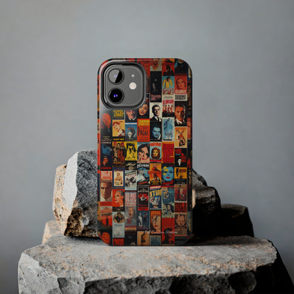 Introducing the "Vintage Movie Poster Collage" Cell Phone Case – Timeless Hollywood Charm -Tough Phone Cases