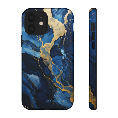 "Azure Elegance Marble" -Tough iPhone Cases