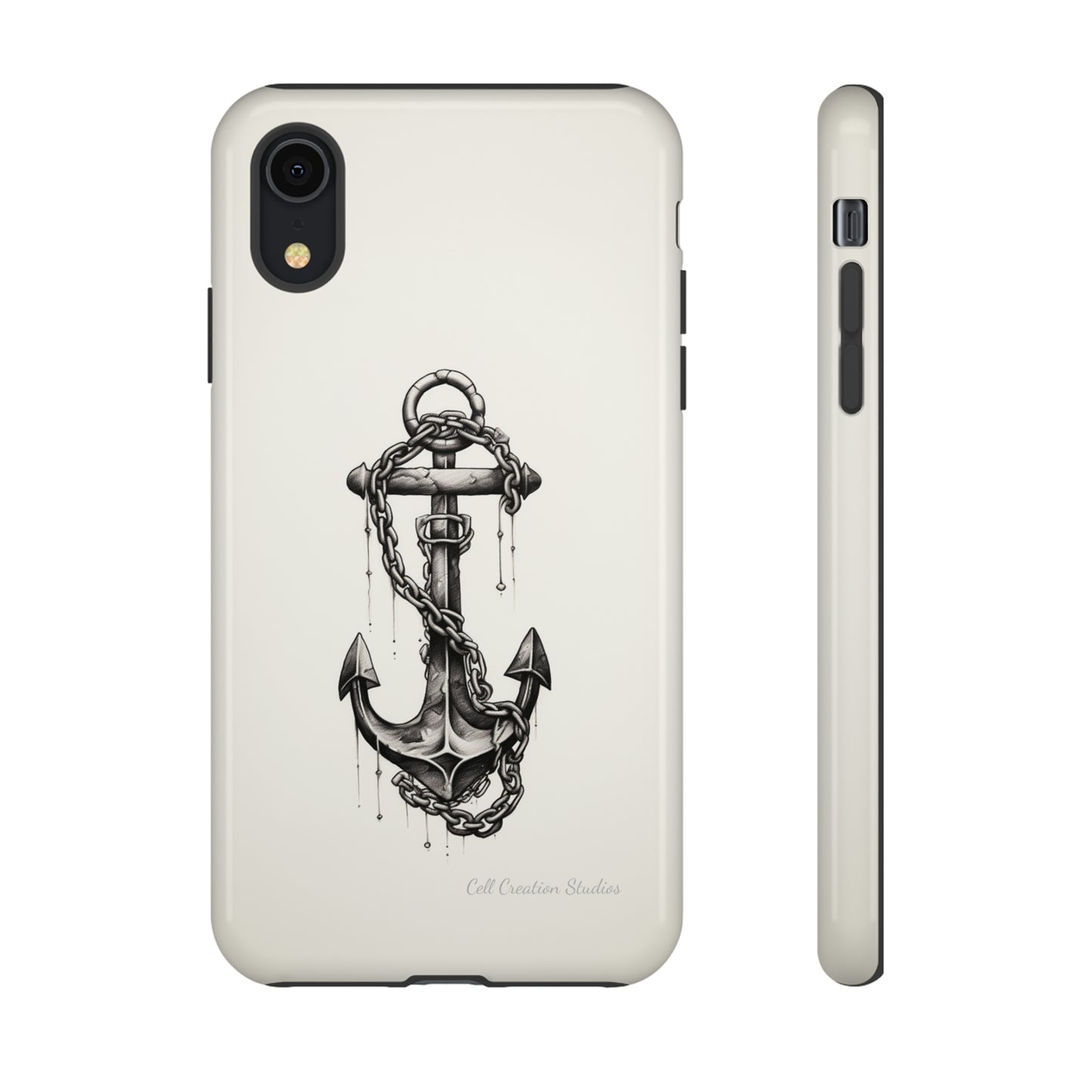 "Nautical Elegance Anchor" -Tough iPhone Cases