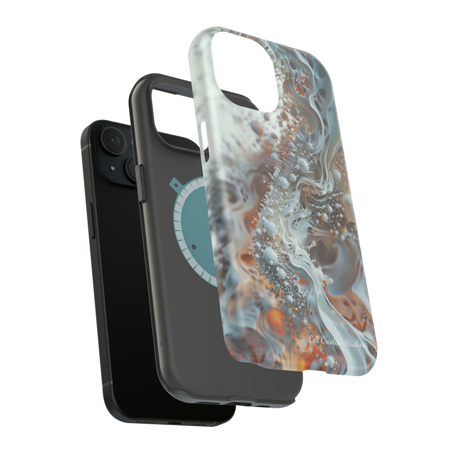 "3D Liquid Splash" -MagSafe Tough iPhone Cases