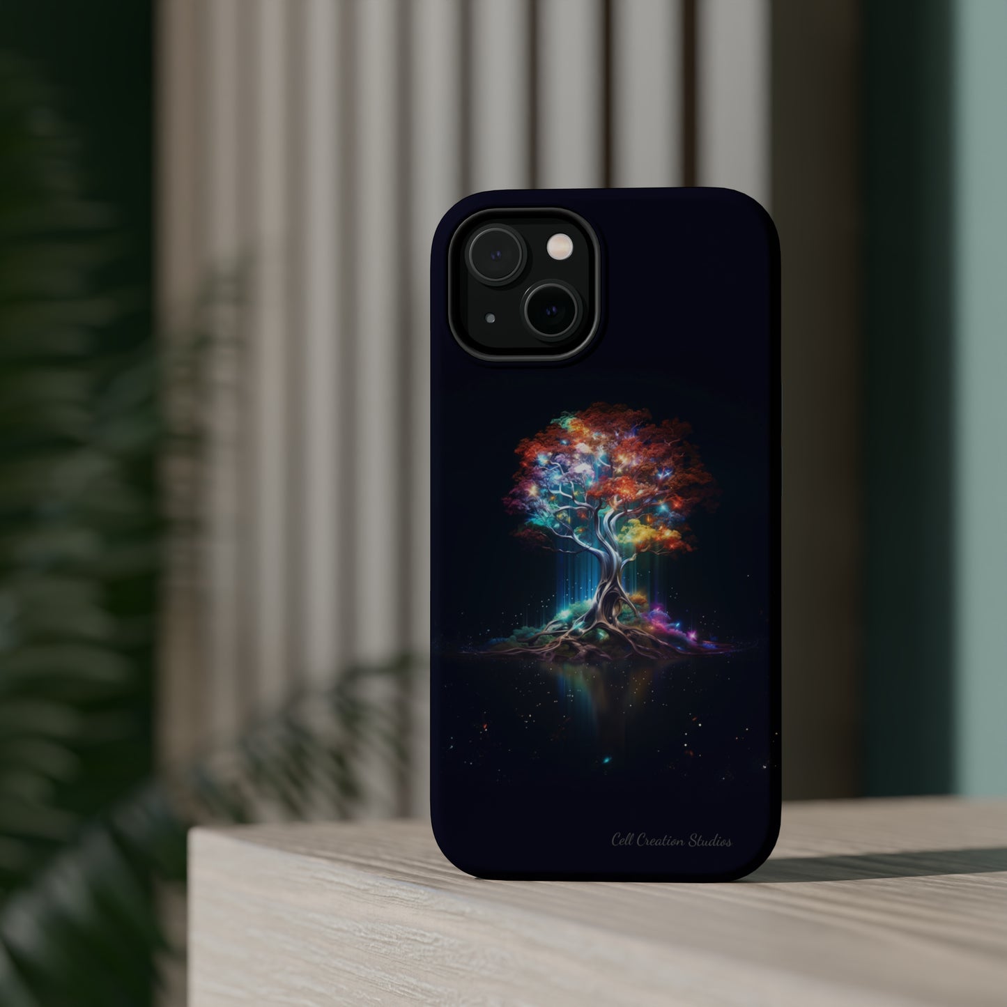 Introducing the "Vibrant Glow Tree" Cell Phone Case – Radiate Elegance with Nature's Brilliance -MagSafe Tough Cases