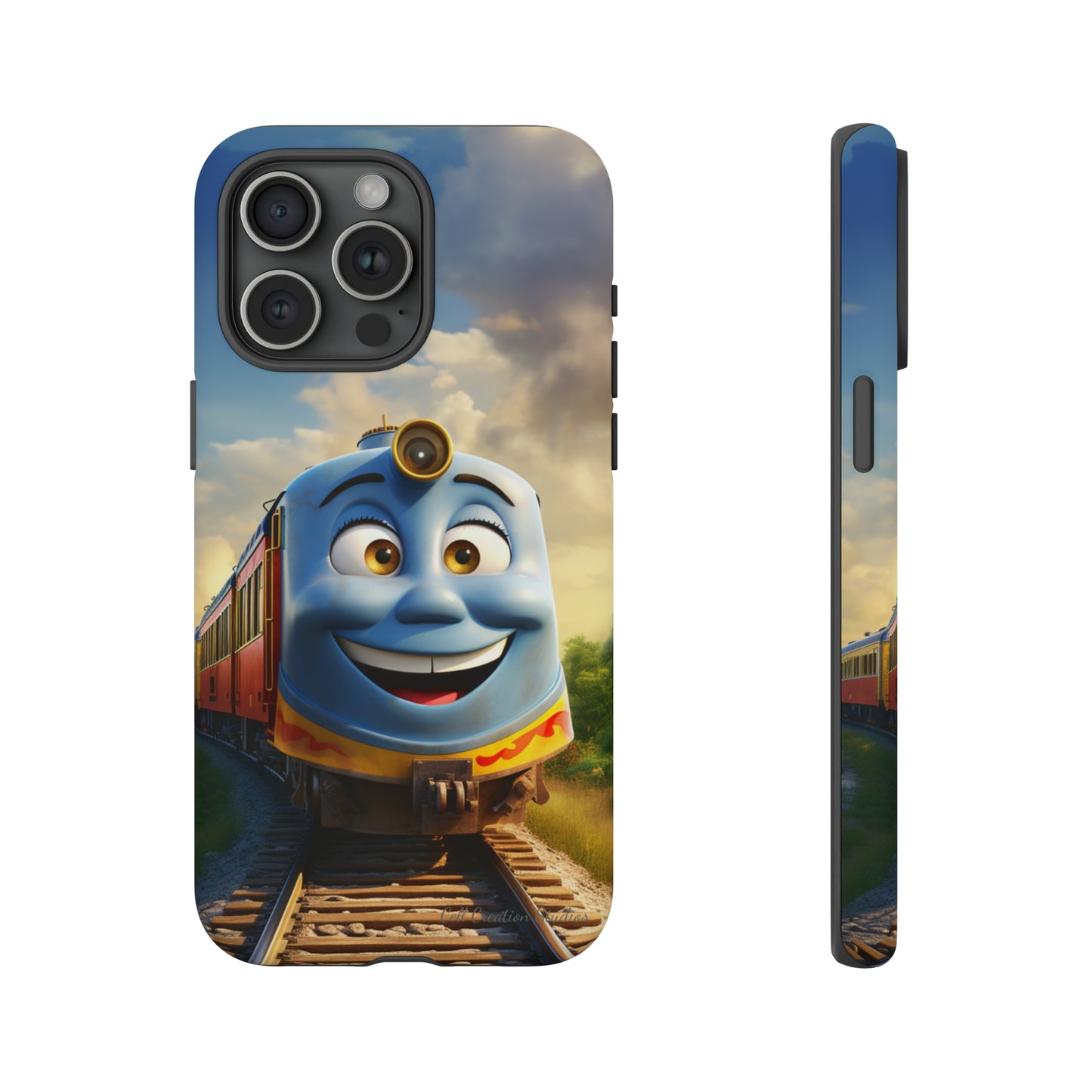 The "Smiling Blue Train" Phone Case -Tough Cases