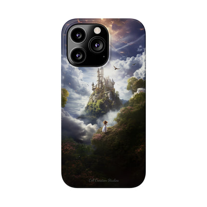 Introducing the "Enchanted Discovery" Cell Phone Case – Embark on a Journey of Magic with a Girl and a Magical Castle! -Slim Phone Cases