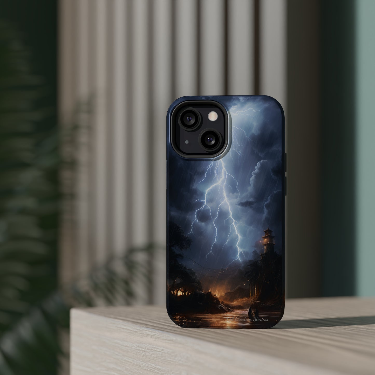 Introducing the "Electric Skies" Cell Phone Case – Unleash the Power of the Storm -MagSafe Tough Cases