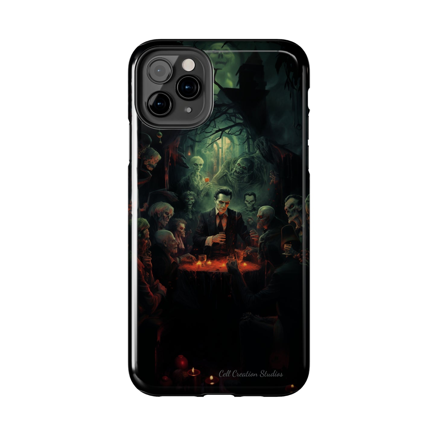 Introducing the "Ghoulish Gala" Cell Phone Case – Dracula's Halloween Soiree -Tough Phone Cases