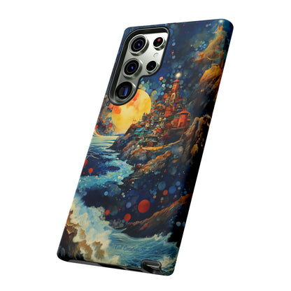 "Moonlit Coastal Vista" -Tough Samsung Phone Cases