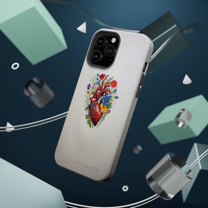 "Floral Heart Harmony" -MagSafe Tough iPhone Cases