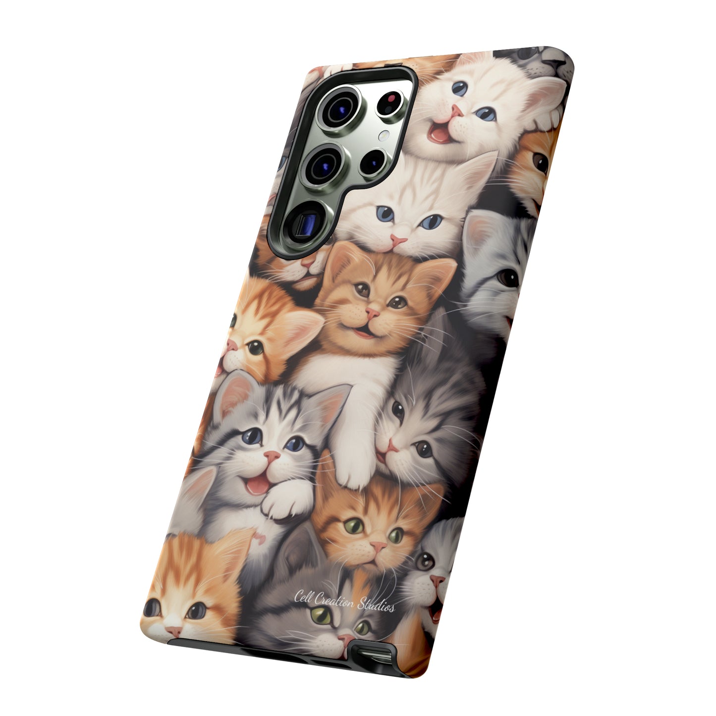 "Kitten Cuddle Haven" Phone Case -Tough Cases