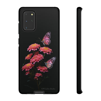 "Achillea Desert Eve Deep Rose & Butterfly" Phone Case -Tough Cases