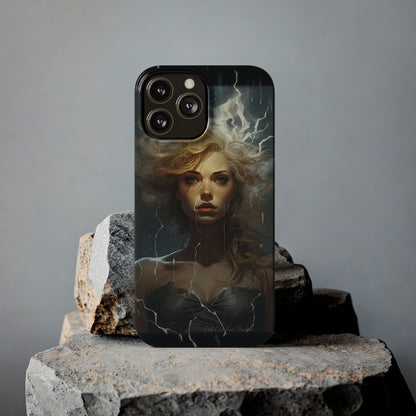 Introducing the "Electrifying Beauty" Cell Phone Case – Sparks of Style and Power -Slim Phone Cases