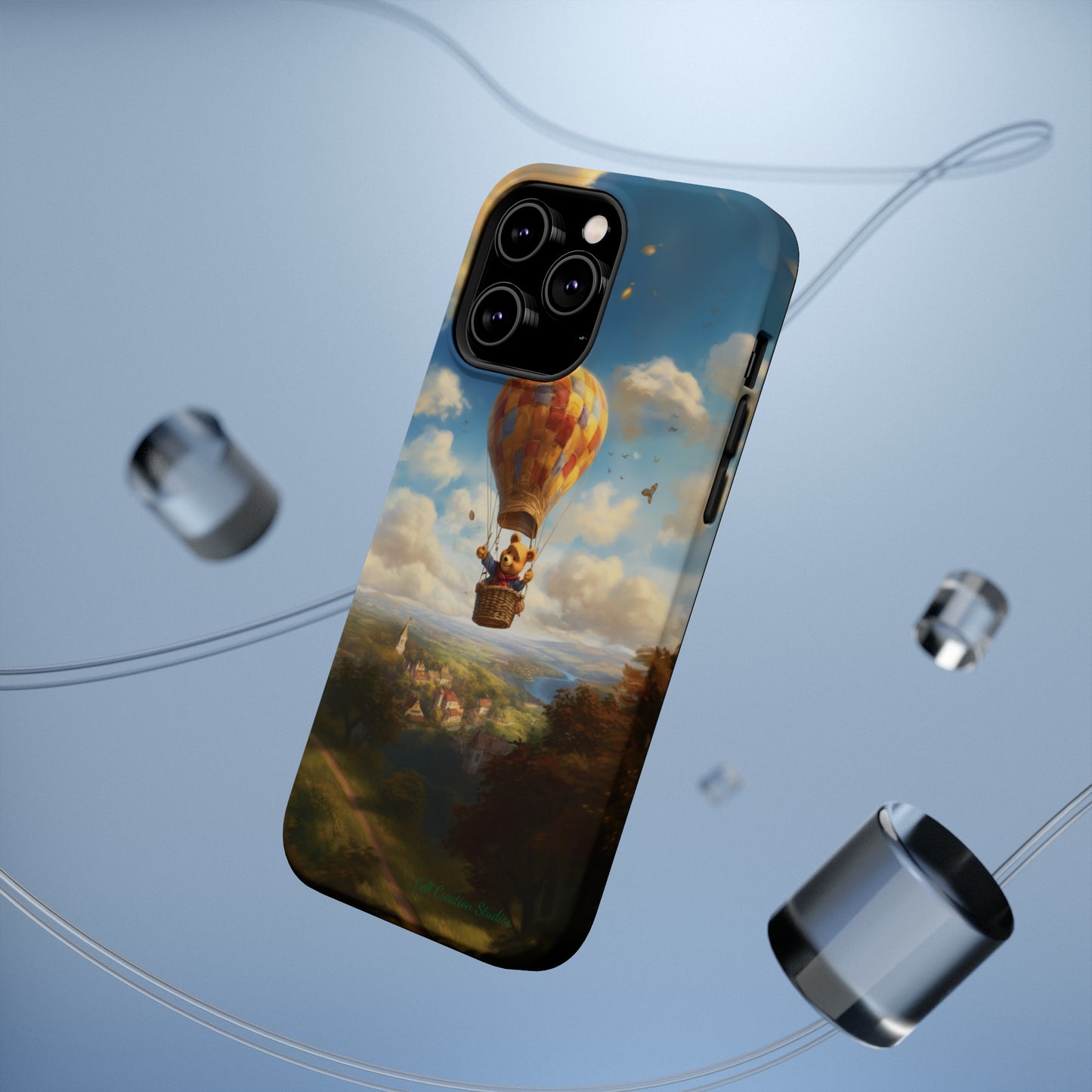 Introducing the "Winnie-The-Pooh's Balloon Adventure" Cell Phone Case – Soar to New Heights in Style -MagSafe Tough Cases