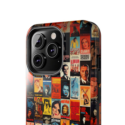 Introducing the "Vintage Movie Poster Collage" Cell Phone Case – Timeless Hollywood Charm -Tough Phone Cases