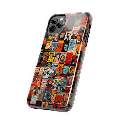 Introducing the "Vintage Movie Poster Collage" Cell Phone Case – Timeless Hollywood Charm -Tough Phone Cases