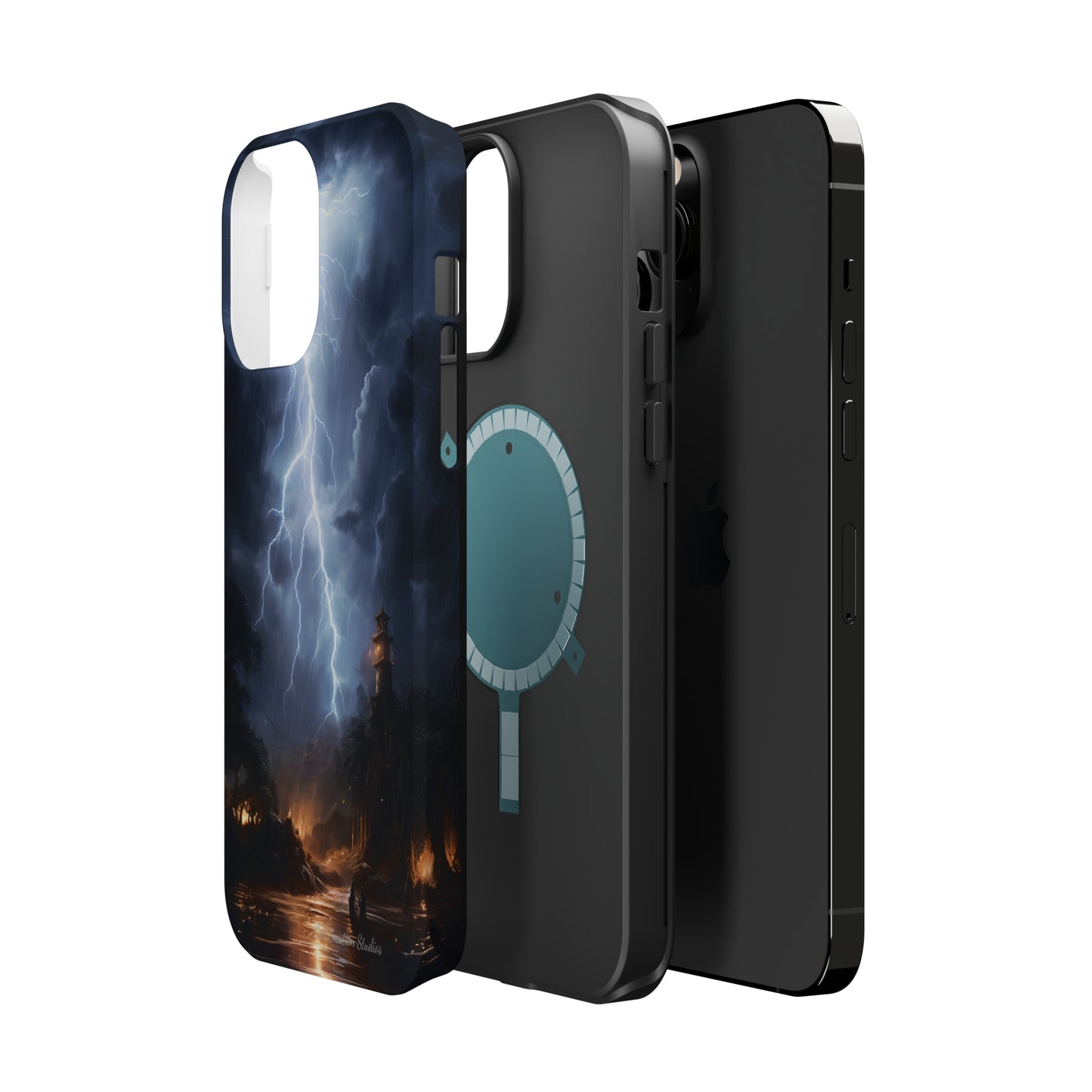 Introducing the "Electric Skies" Cell Phone Case – Unleash the Power of the Storm -MagSafe Tough Cases