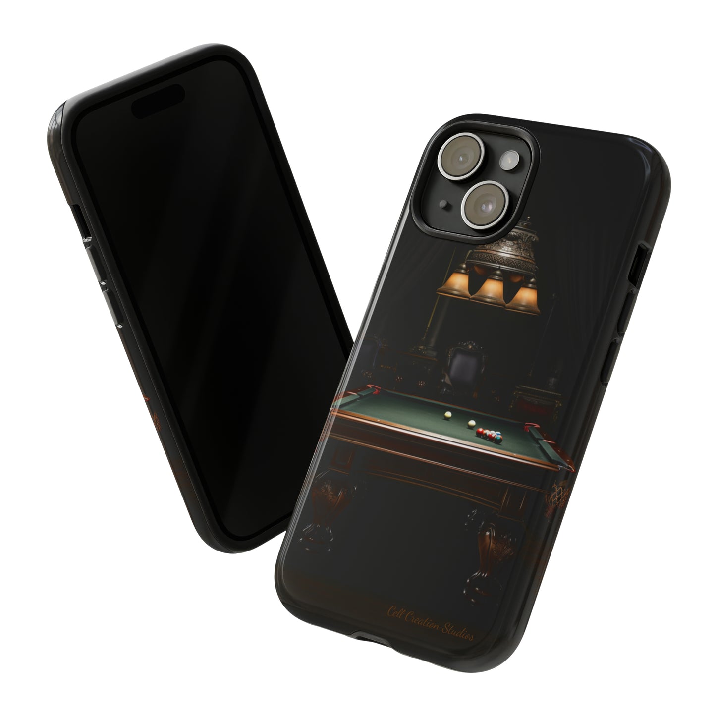 "Elevate Your Game: Pool Table-Themed Phone Case for Billiards Enthusiasts" -Tough Cases